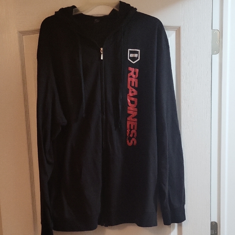 Black Hoodie with Red Readiness Print